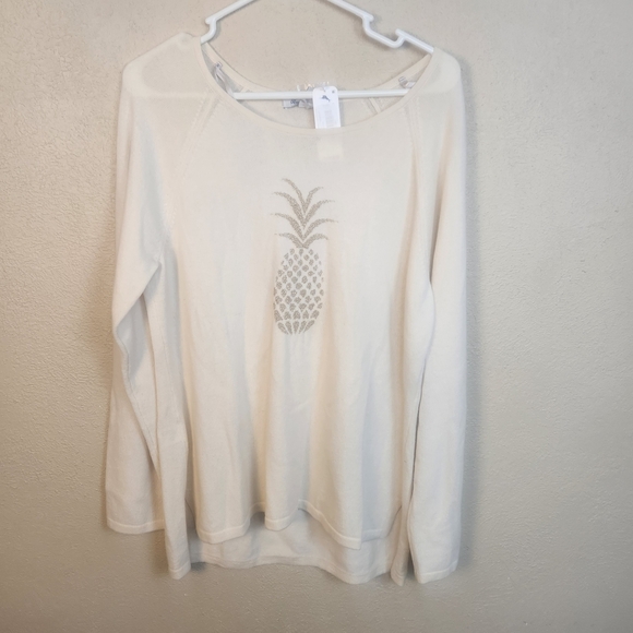 Tommy Bahama Serena Pineapple Intarsia Sweater Large NWT (5857) - Picture 2 of 7